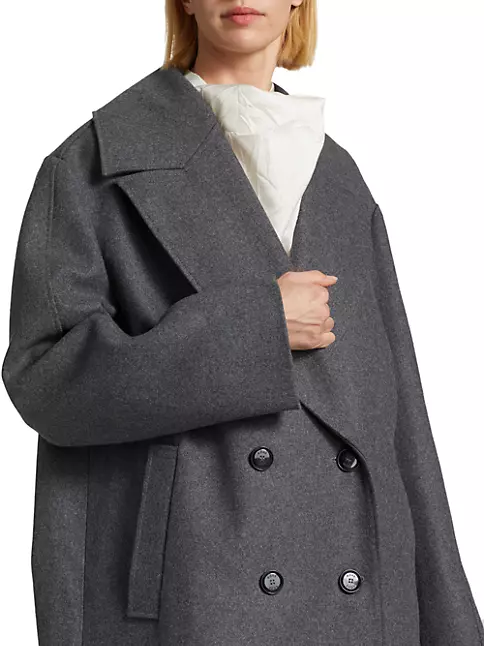 Double-breasted Wool-blend Coat