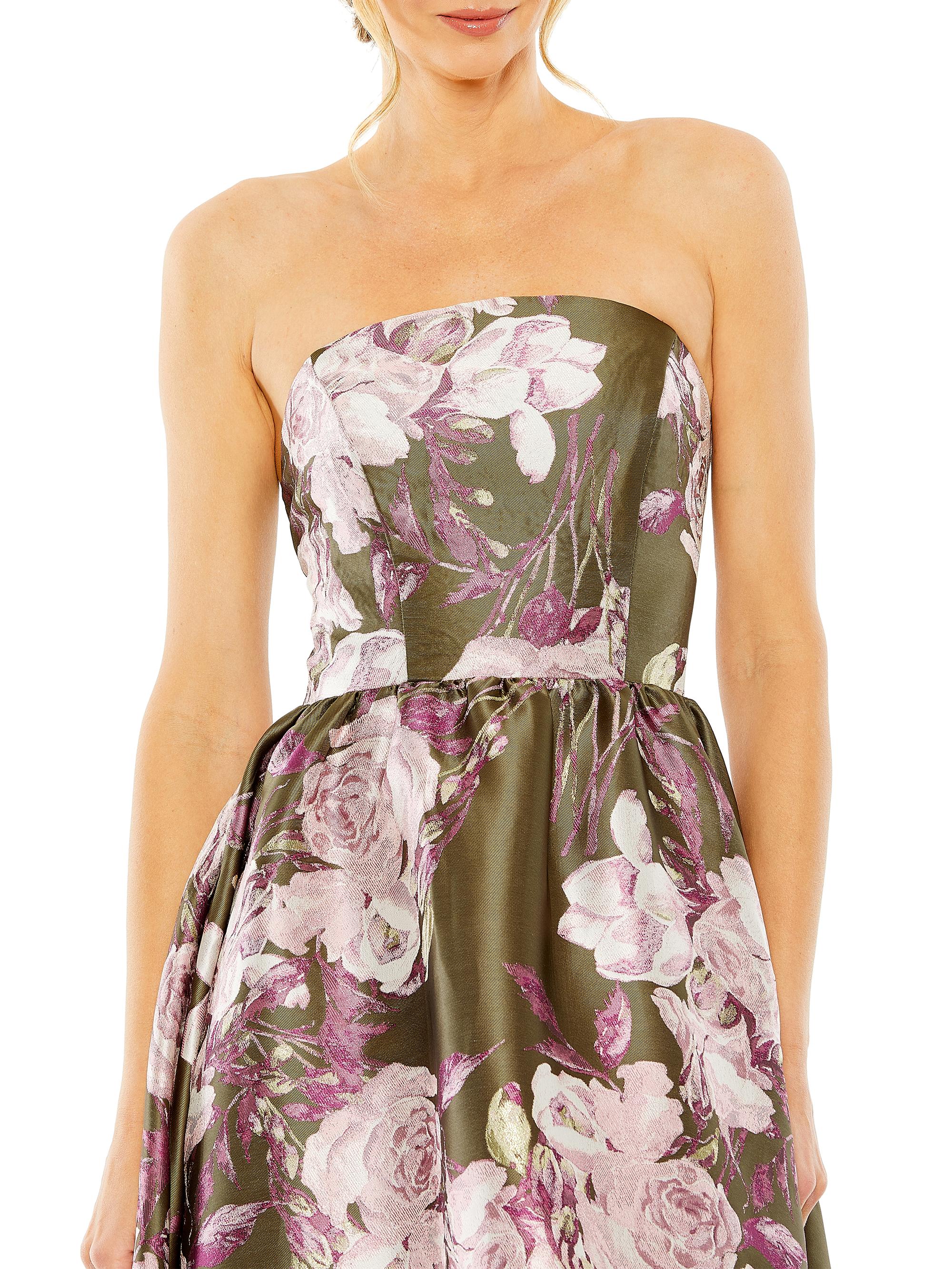 Mac Duggal Floral Brocade Strapless Gown | Saks Fifth Avenue