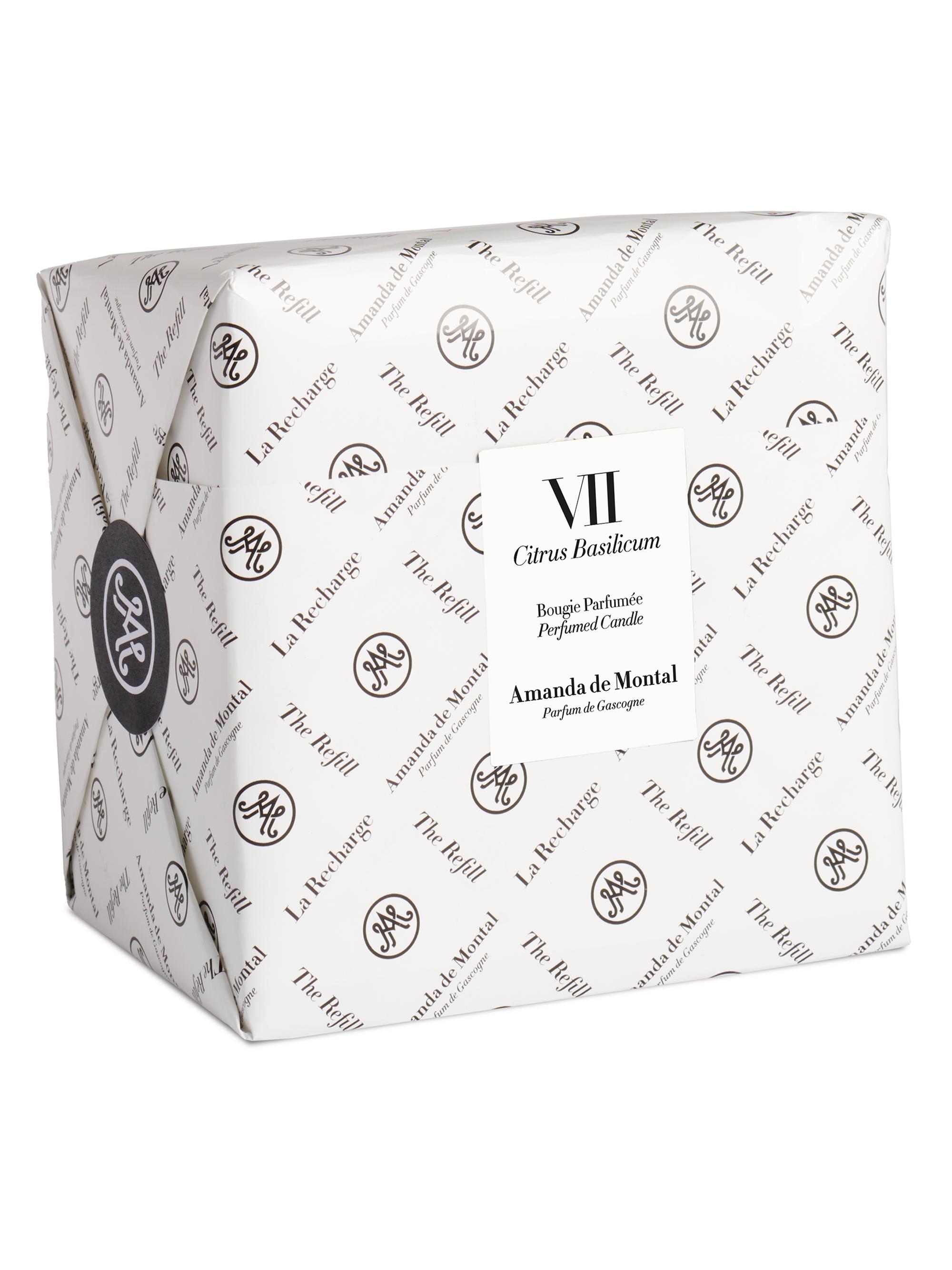 Amanda de Montal VII Citrus Basilicum Indoor/Outdoor Candle Refill - White