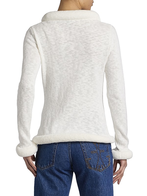 Shop JW Anderson Bumper-Trim Cotton Sweater | Saks Fifth Avenue Shop JW Anderson Bumper-Trim Cotton Sweater | Saks Fifth Avenue