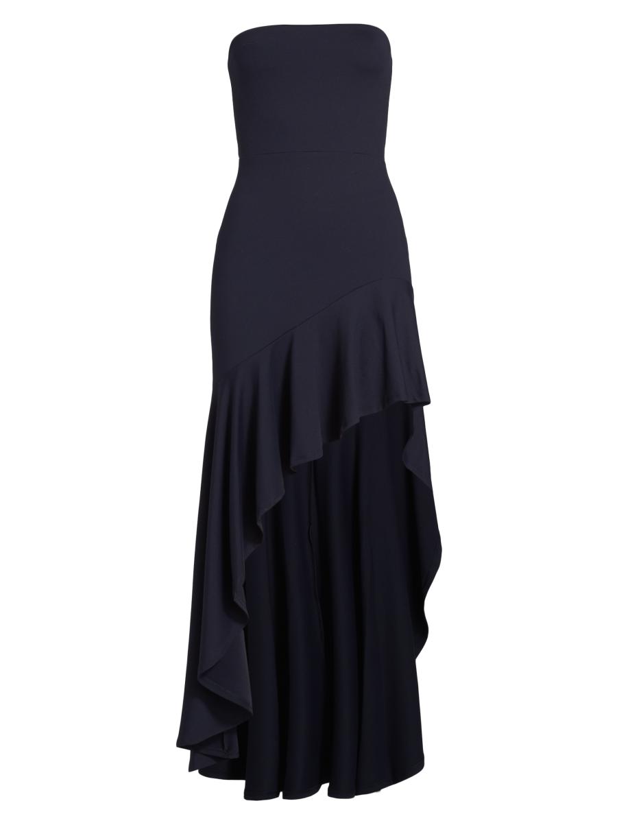 susana monaco Tube Ruffle High-Low Maxi Dress | Saks Fifth