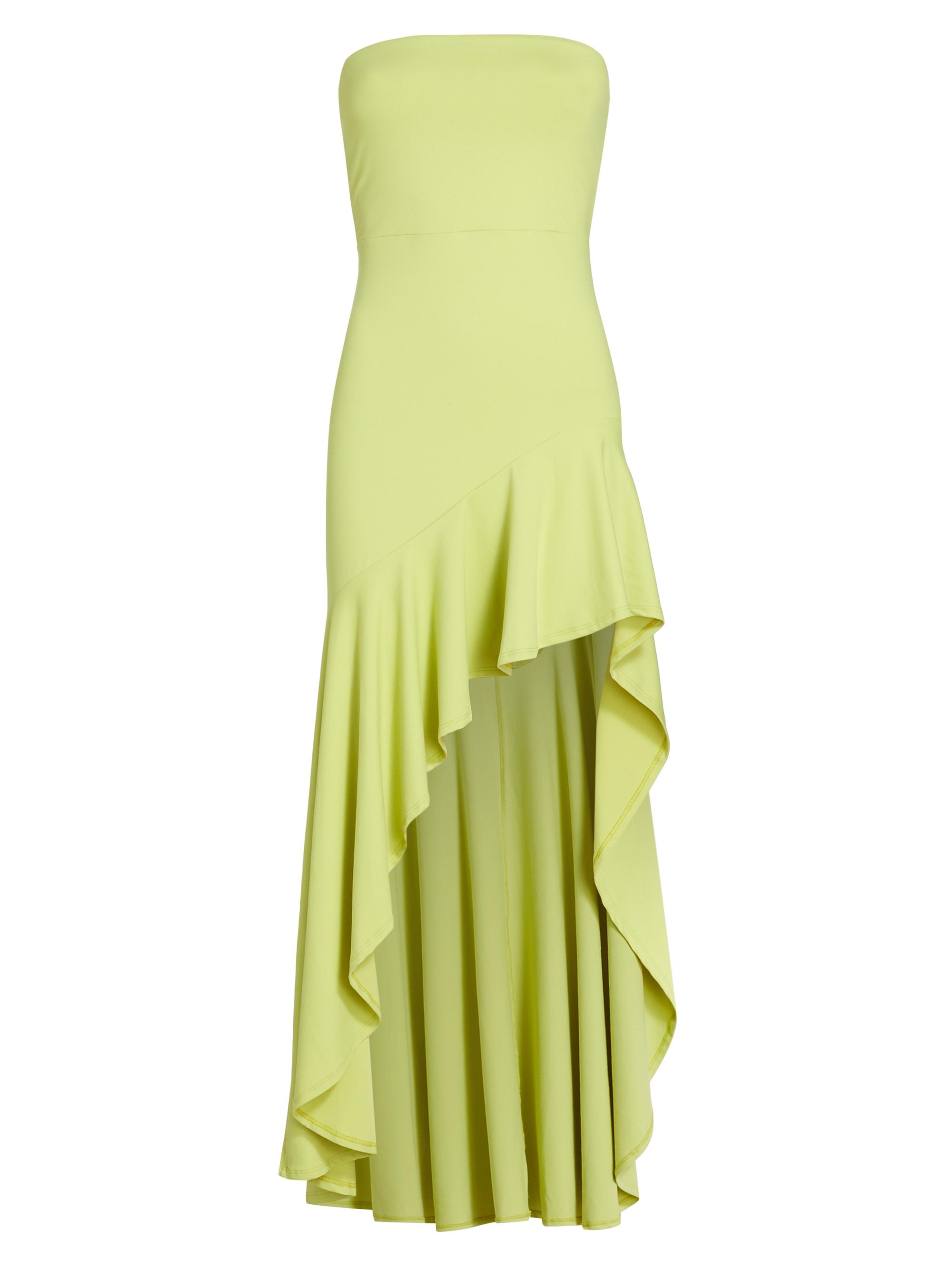 susana monaco Women's Tube Ruffle High-Low Maxi Dress - Citrine