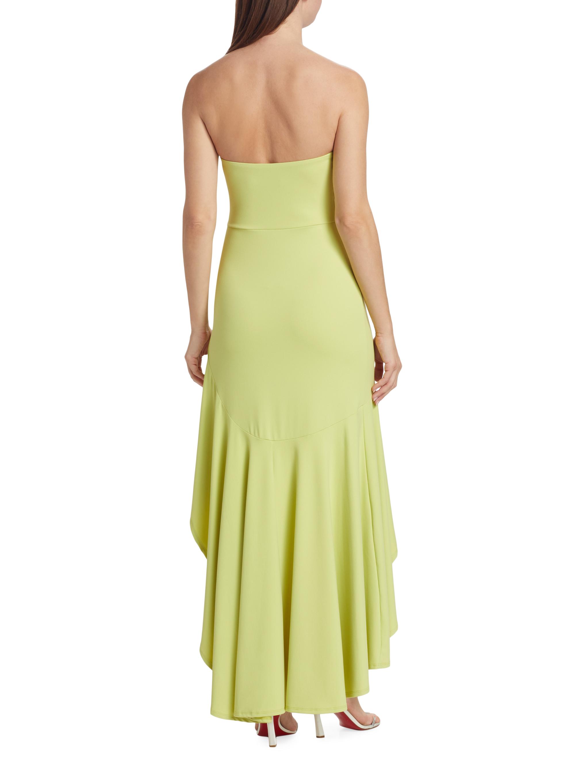 susana monaco Tube Ruffle High-Low Maxi Dress | Saks Fifth Avenue