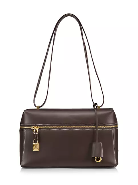 Loro Piana Extra Bag L27 Leather Saddle Bag - ShopStyle