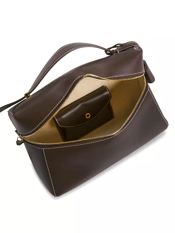 Loro Piana Extra Bag L27 Leather Saddle Bag In 20c2 Sunday Morni