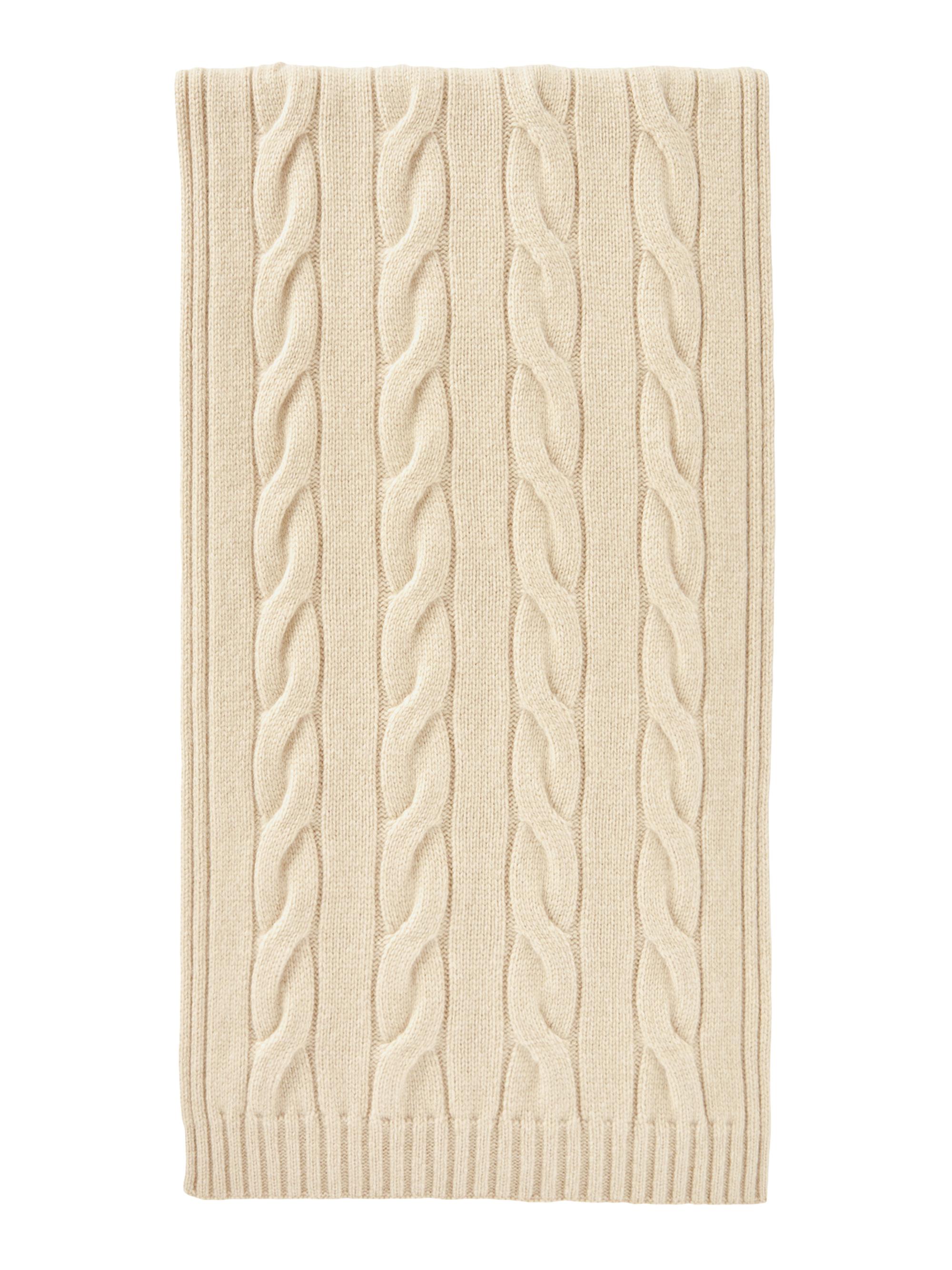 Loro Piana Women's Napier Cashmere Cable-Knit Scarf - Creamy Melange