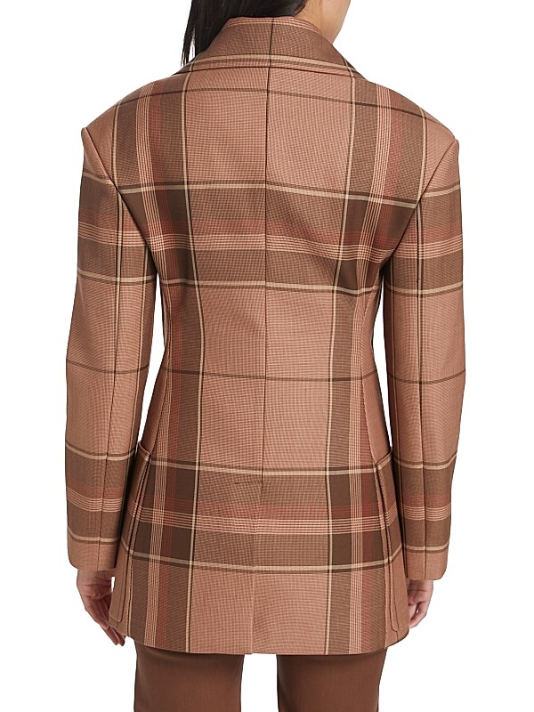 Shop Stella McCartney Plaid Wool Peacoat | Saks Fifth Avenue Shop Stella McCartney Plaid Wool Peacoat | Saks Fifth Avenue