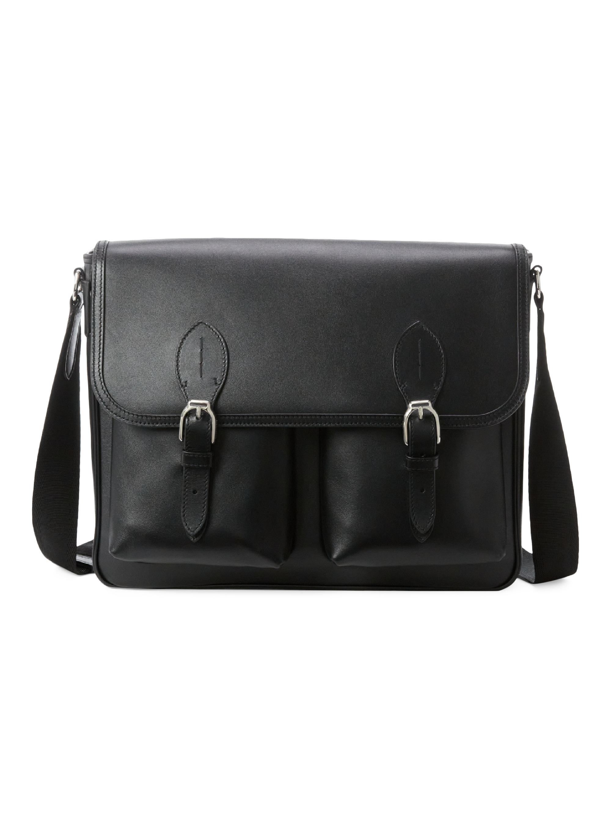 Ralph Lauren Purple Label Welington Leather Messenger Bag | Saks