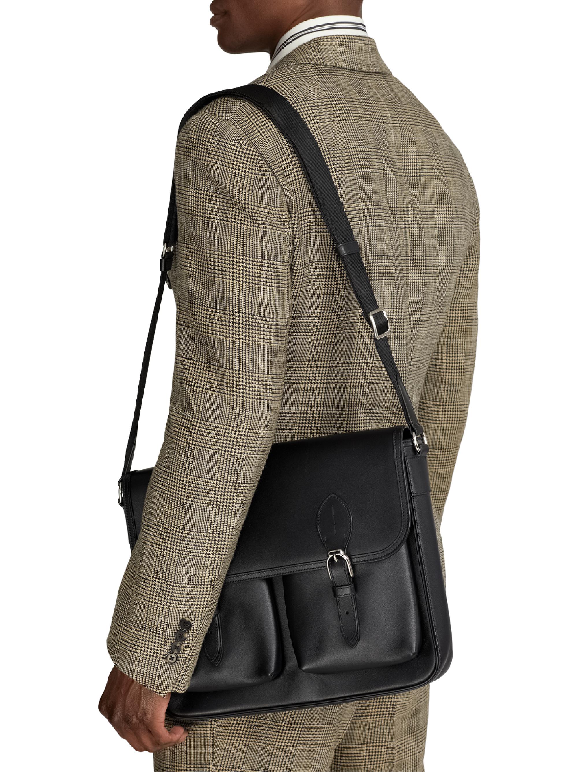 Ralph Lauren Purple Label Welington Leather Messenger Bag | Saks