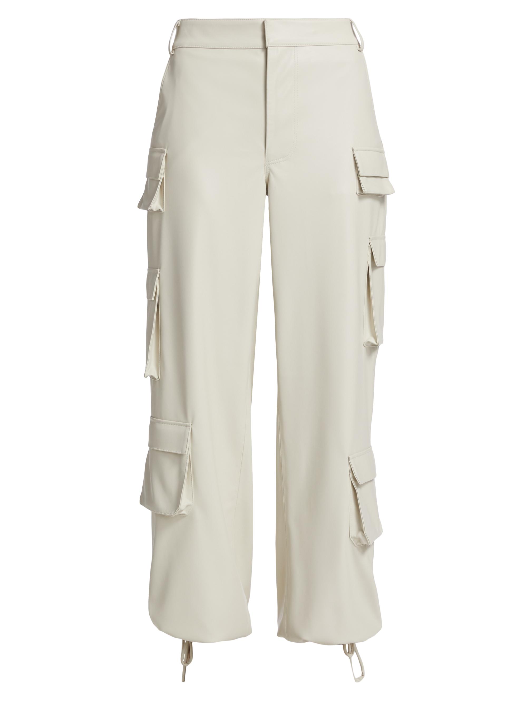 Lamarque Women's Bobbi Vegan Leather Cargo Pants - Bone