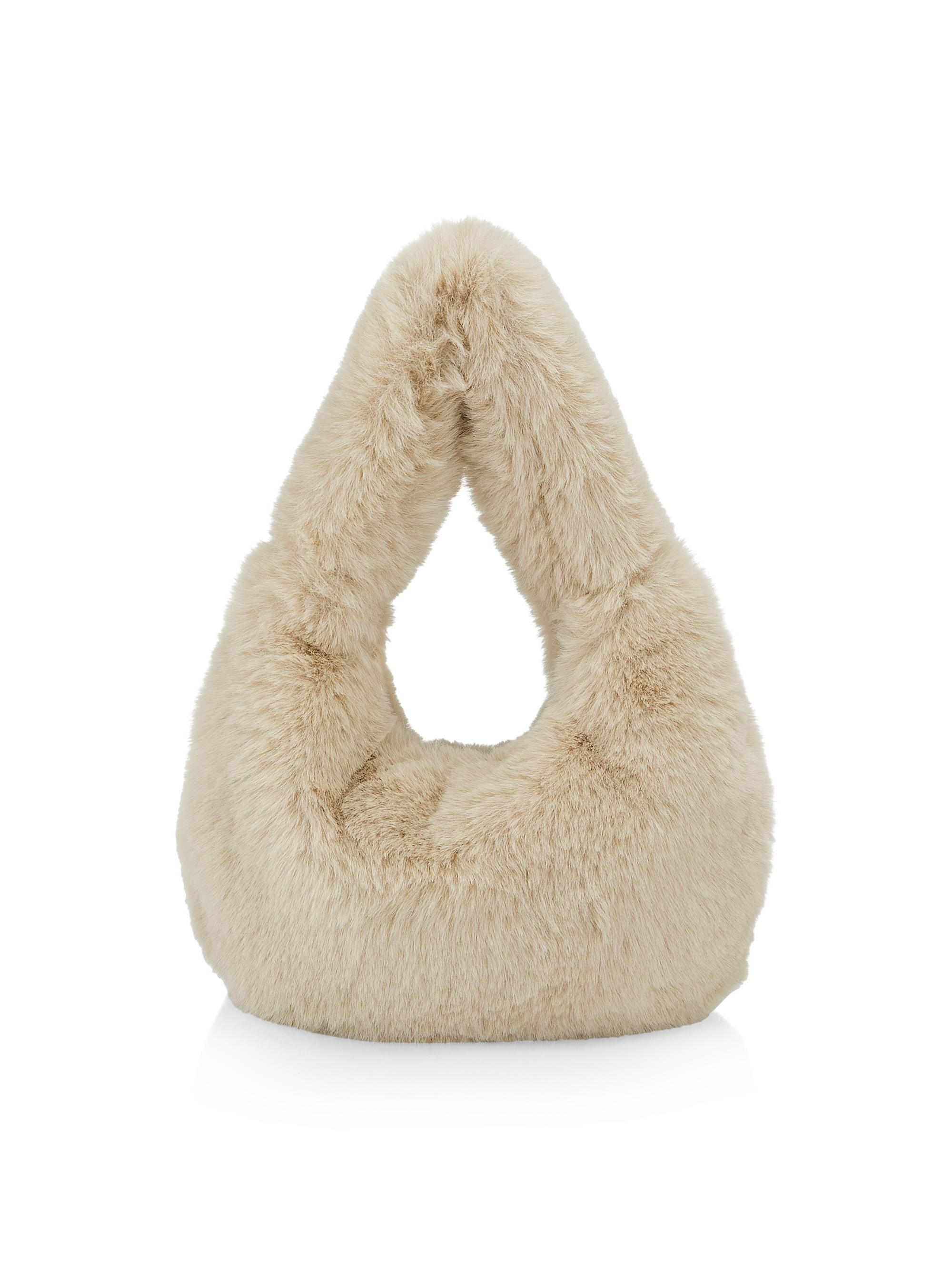 Lamarque Women's Alix Mini Faux-Fur Bag - Black