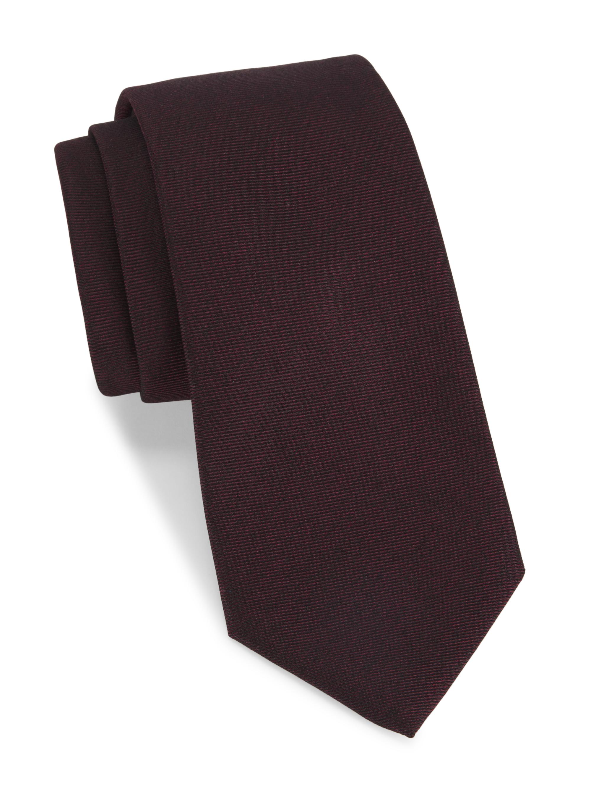 Isaia Men's Solid Silk Tie - Brown