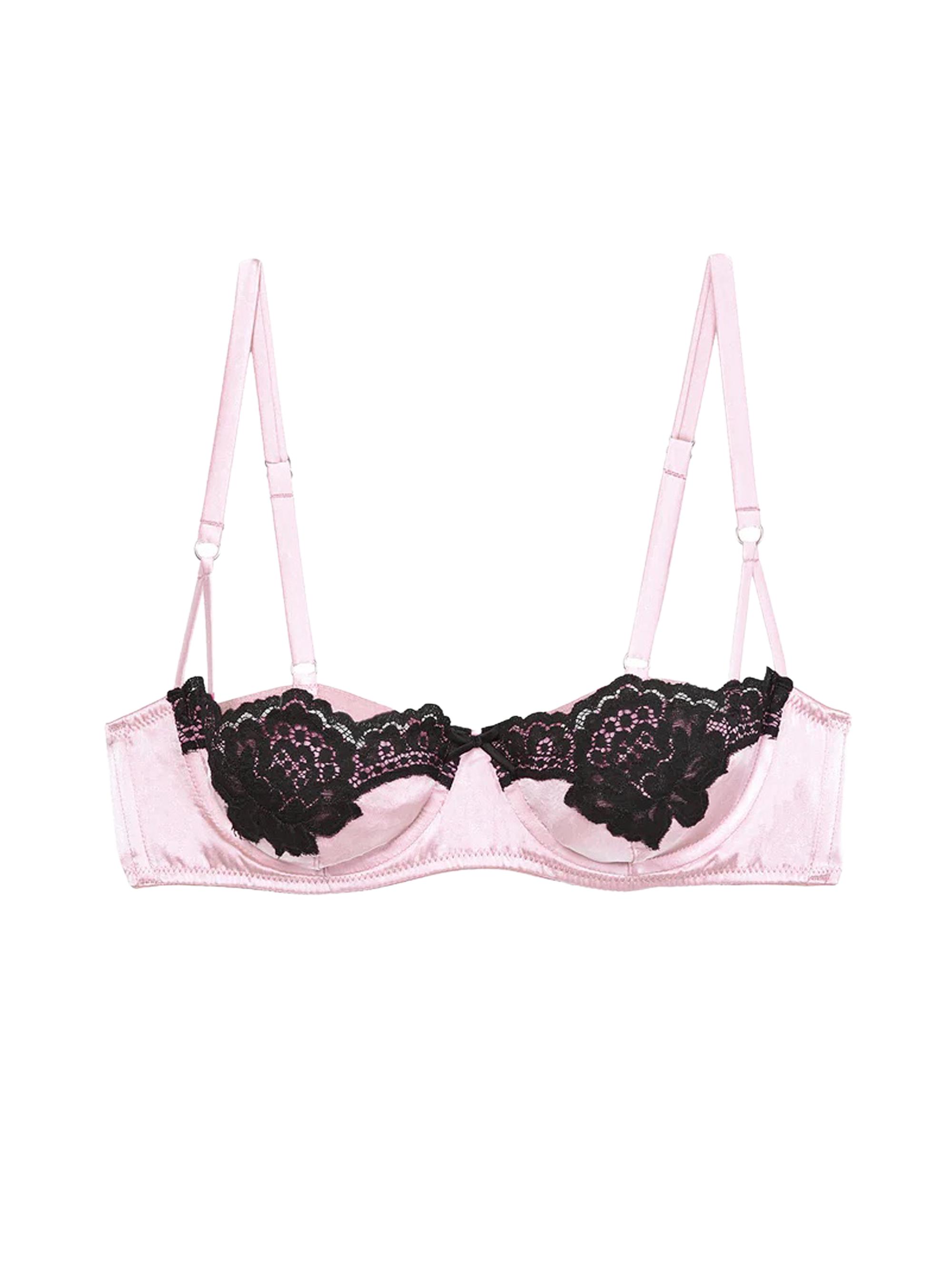 Fleur du Mal Women's  x Marilyn Monroe All About Eve Silk Balconette Bra - Baby Rose