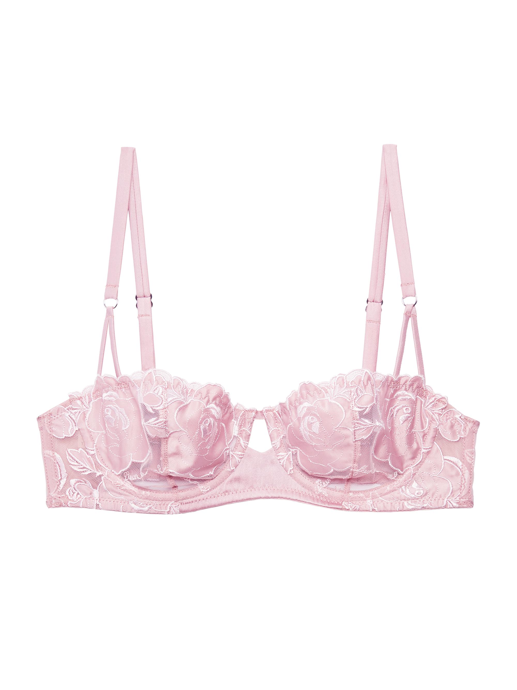 Fleur du Mal Women's  x Marilyn Monroe Rosette Lace Balconette Bra - Rose Pink