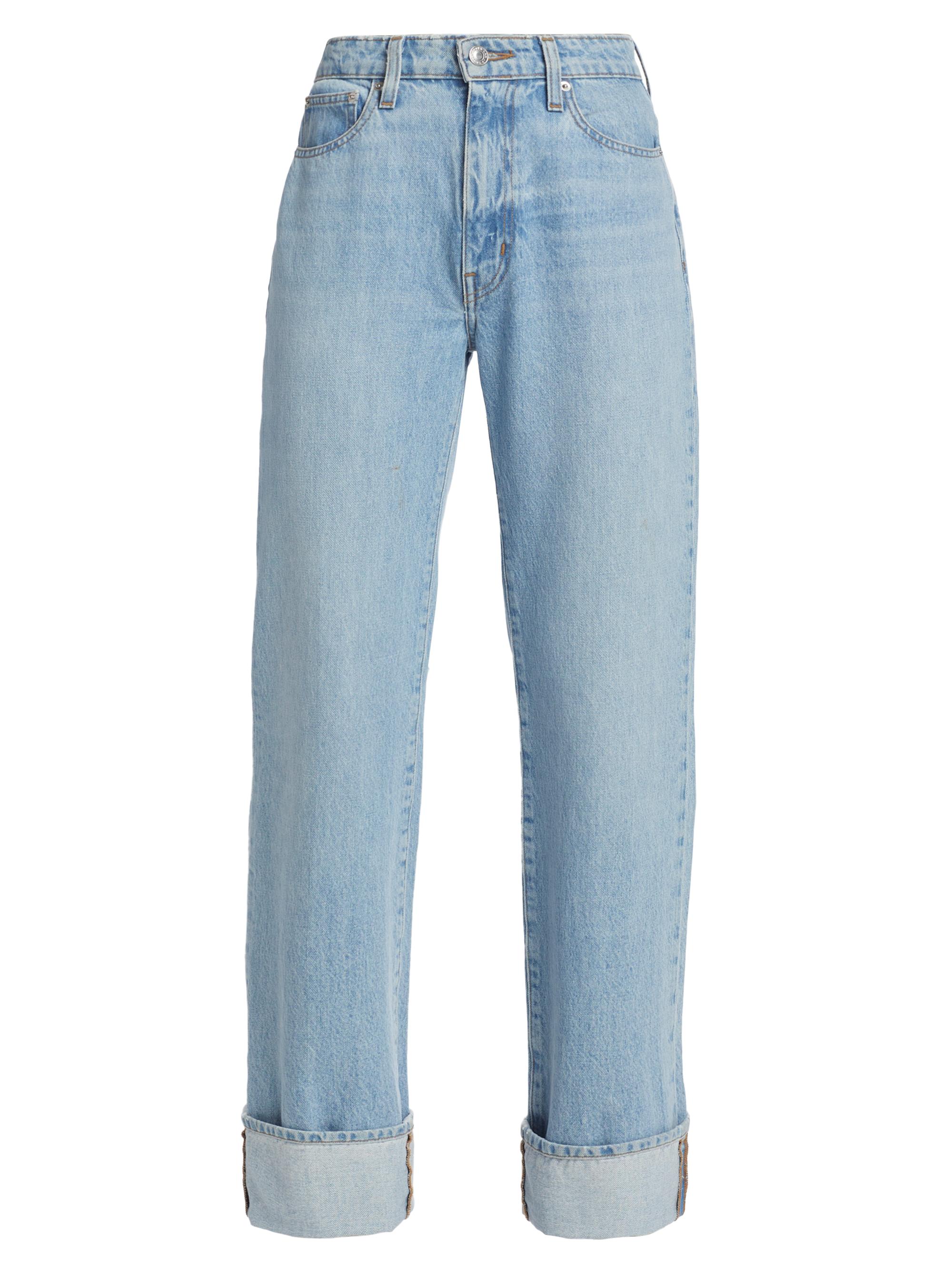 Derek Lam 10 Crosby Women's Farrah High-Rise Cuffed Straight Jeans - Astor Vintage