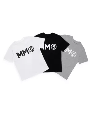 Shop MM6 Maison Margiela Little Kid's u0026 Kid's 3-Pack Logo T-Shirt Set |  Saks Fifth Avenue