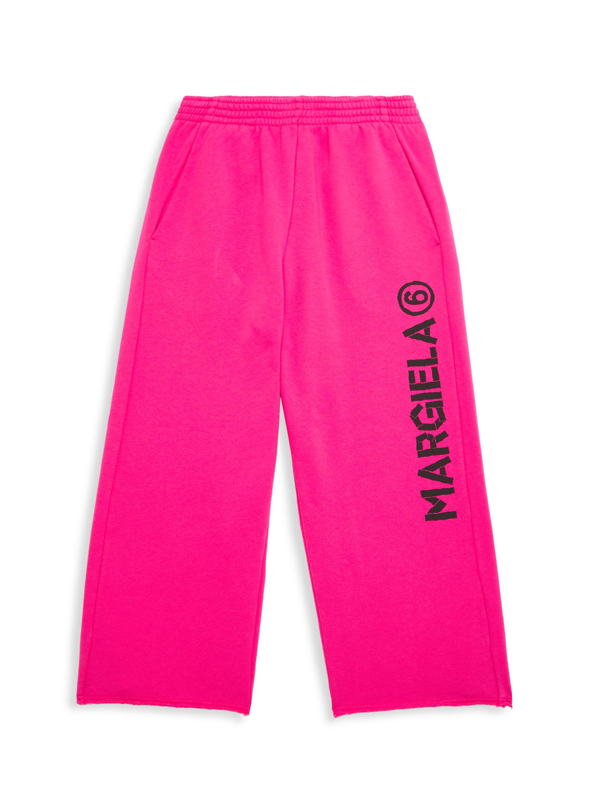 MM6 MAISON MARGIELA KIDS logo-print joggers - Orange