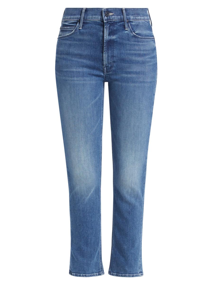 デニム・ジーパン Mother The Mid Rise Dazzler Ankle Jeans In Black Denim The Mid Rise Dazzler Flood - Not Today Satan | MOTHER DENIM