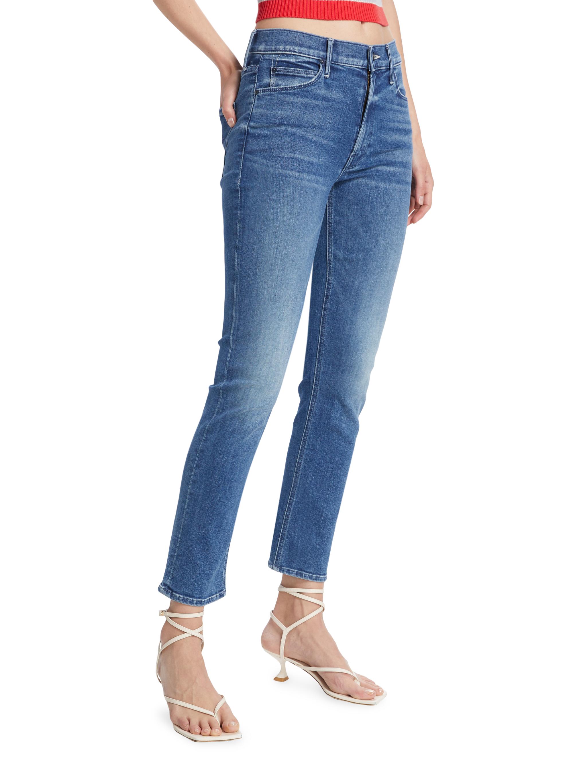 Mother The Dazzler Mid-Rise Straight-Leg Ankle Jeans | Saks Fifth