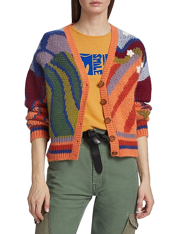 Shop Mother The Button Alpaca-Blend Cardigan | Saks Fifth Avenue Shop Mother The Button Alpaca-Blend Cardigan | Saks Fifth Avenue