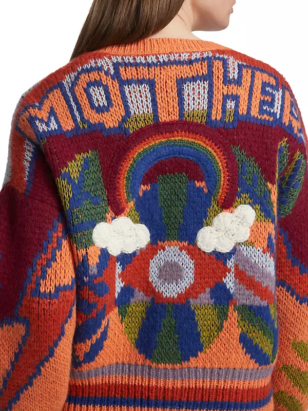 Shop Mother The Button Alpaca-Blend Cardigan | Saks Fifth Avenue