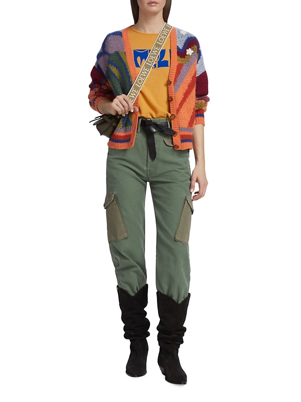 Shop Mother The Button Alpaca-Blend Cardigan | Saks Fifth Avenue Shop Mother The Button Alpaca-Blend Cardigan | Saks Fifth Avenue