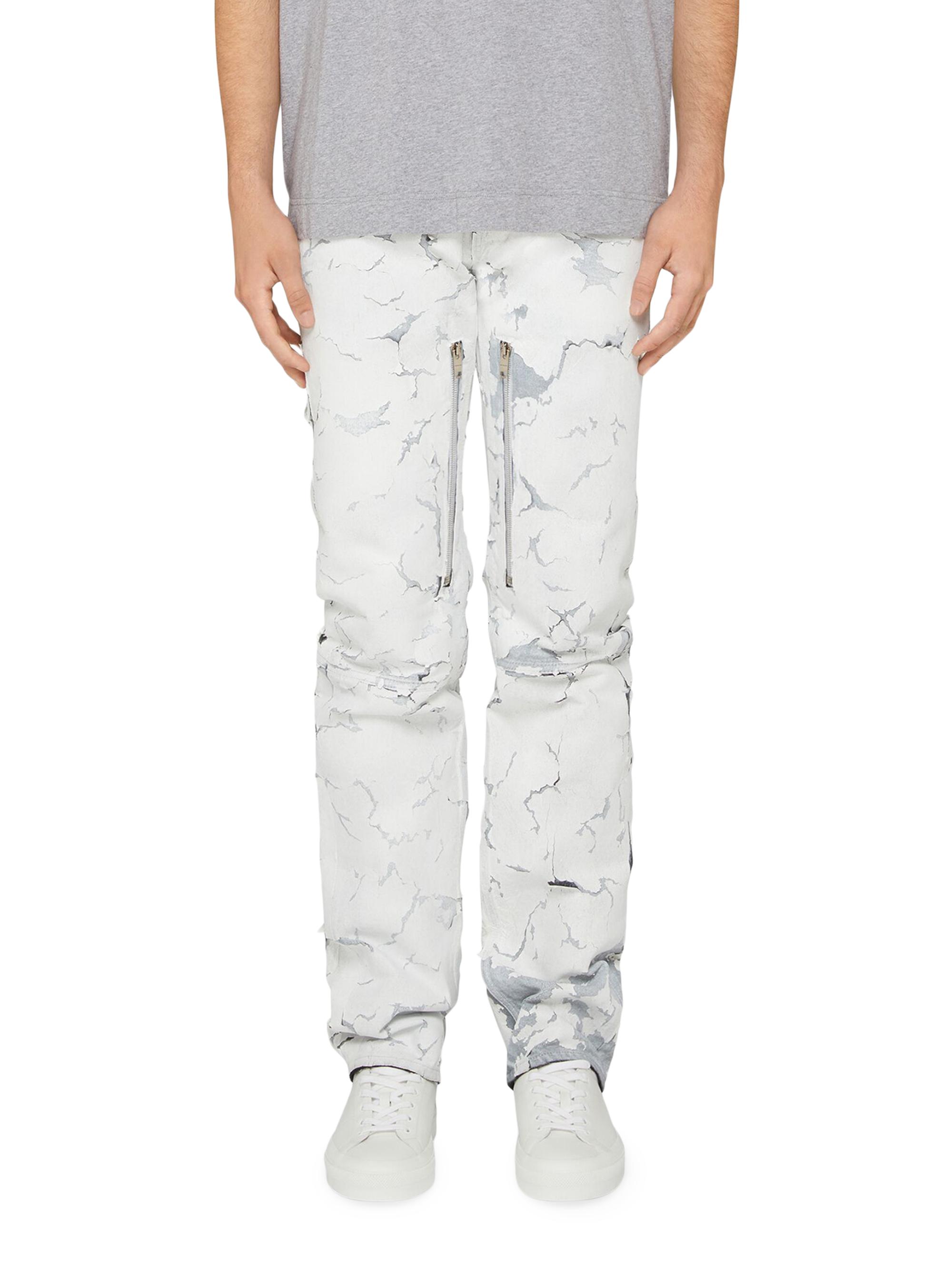 Givenchy Painted Crackled Jeans with Zips | Saks Fifth Avenue