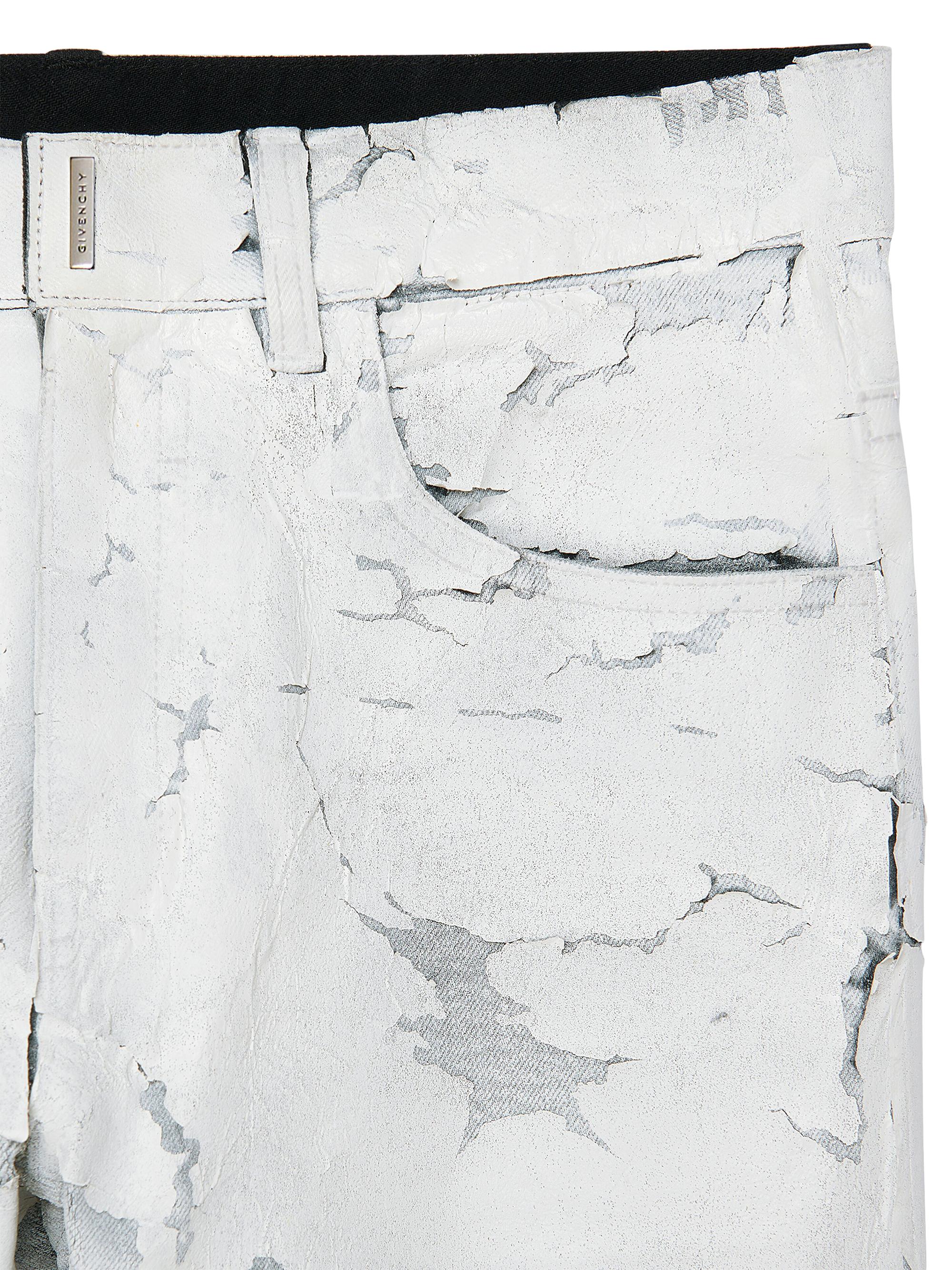 Givenchy Painted Crackled Jeans with Zips | Saks Fifth Avenue