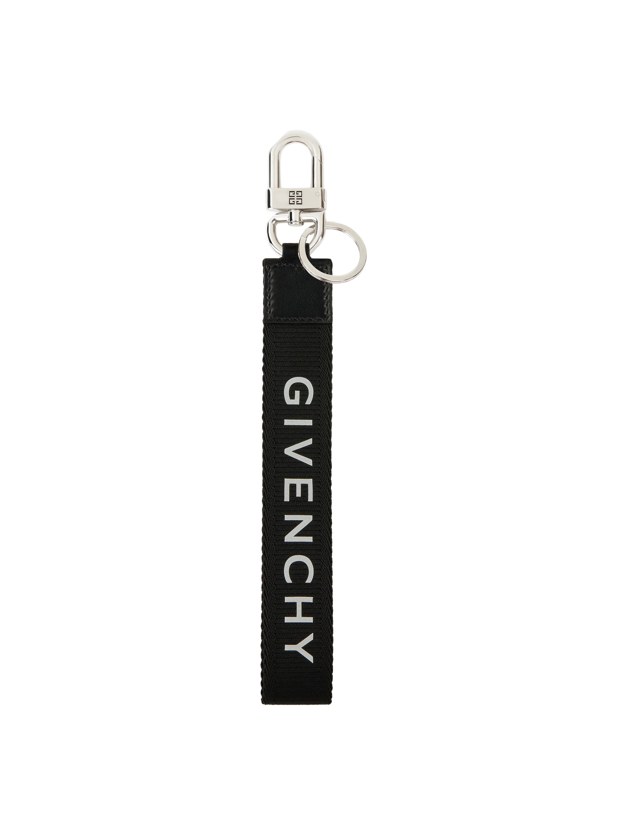 Givenchy キーリング付きストラップ　ネックストラップ GIVENCHY ジバンシィ ロゴストラップ キーリング【BLACK/WHITE