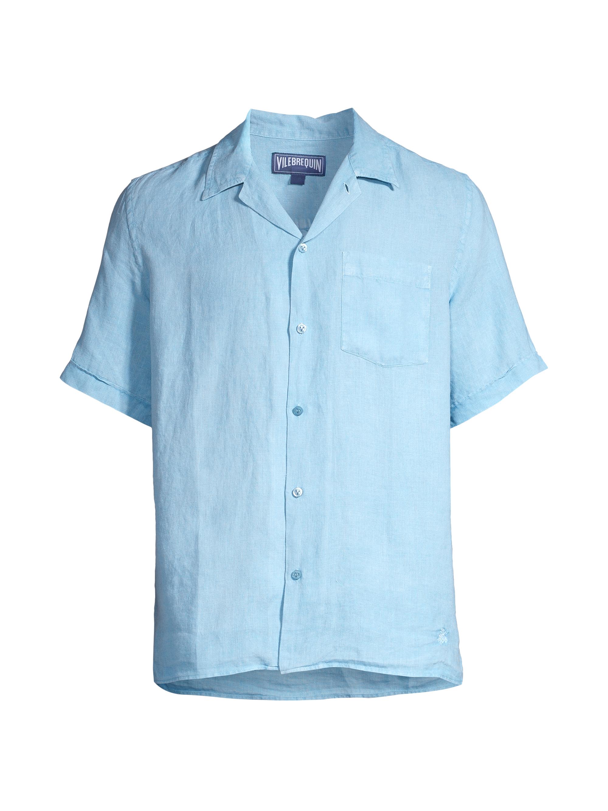 Vilebrequin Men's Charli Har Linen Camp Shirt - Spring Lake
