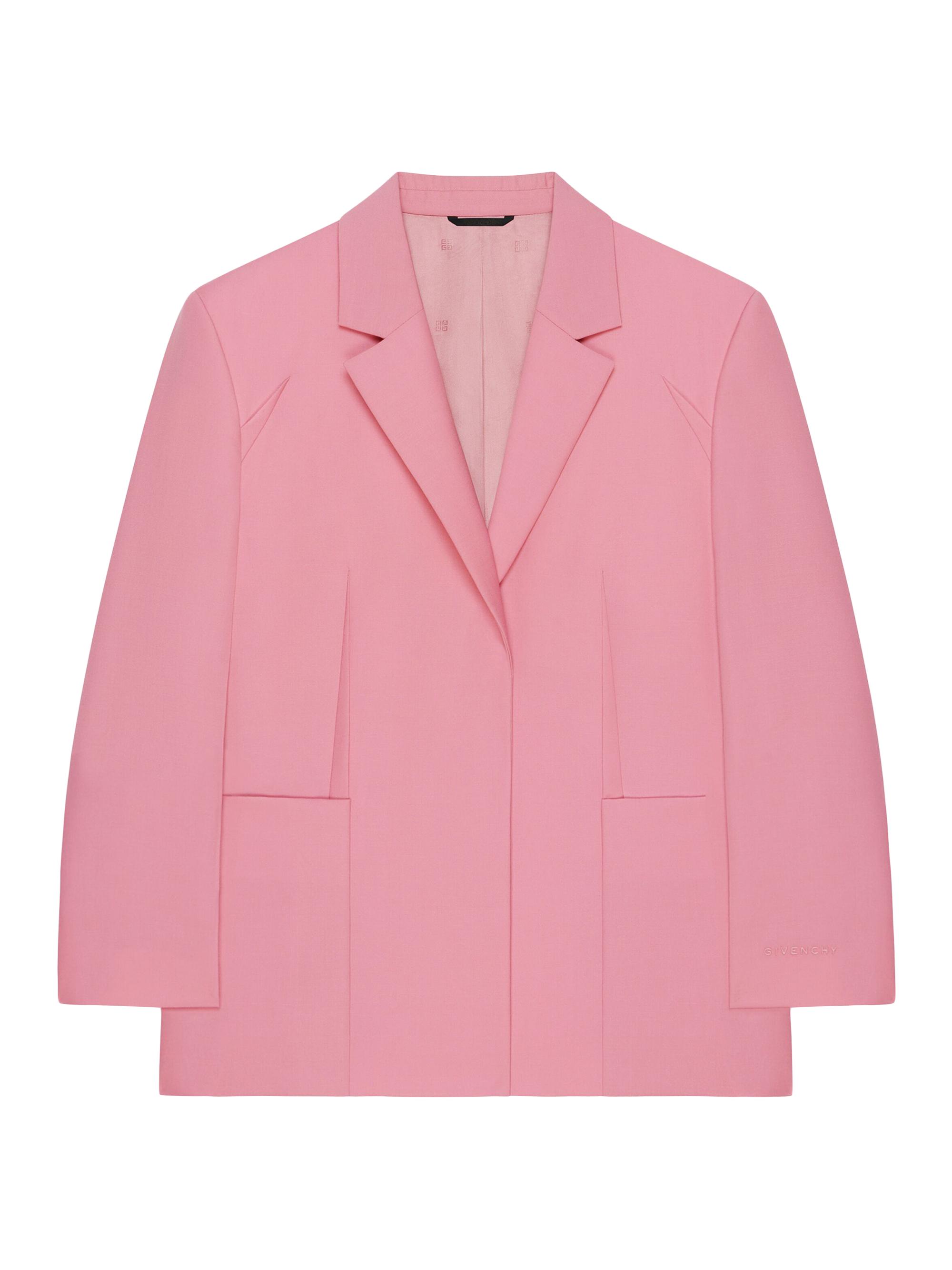 Givenchy Women's Oversized Dart Blazer In Wool And Mohair - Bright Pink