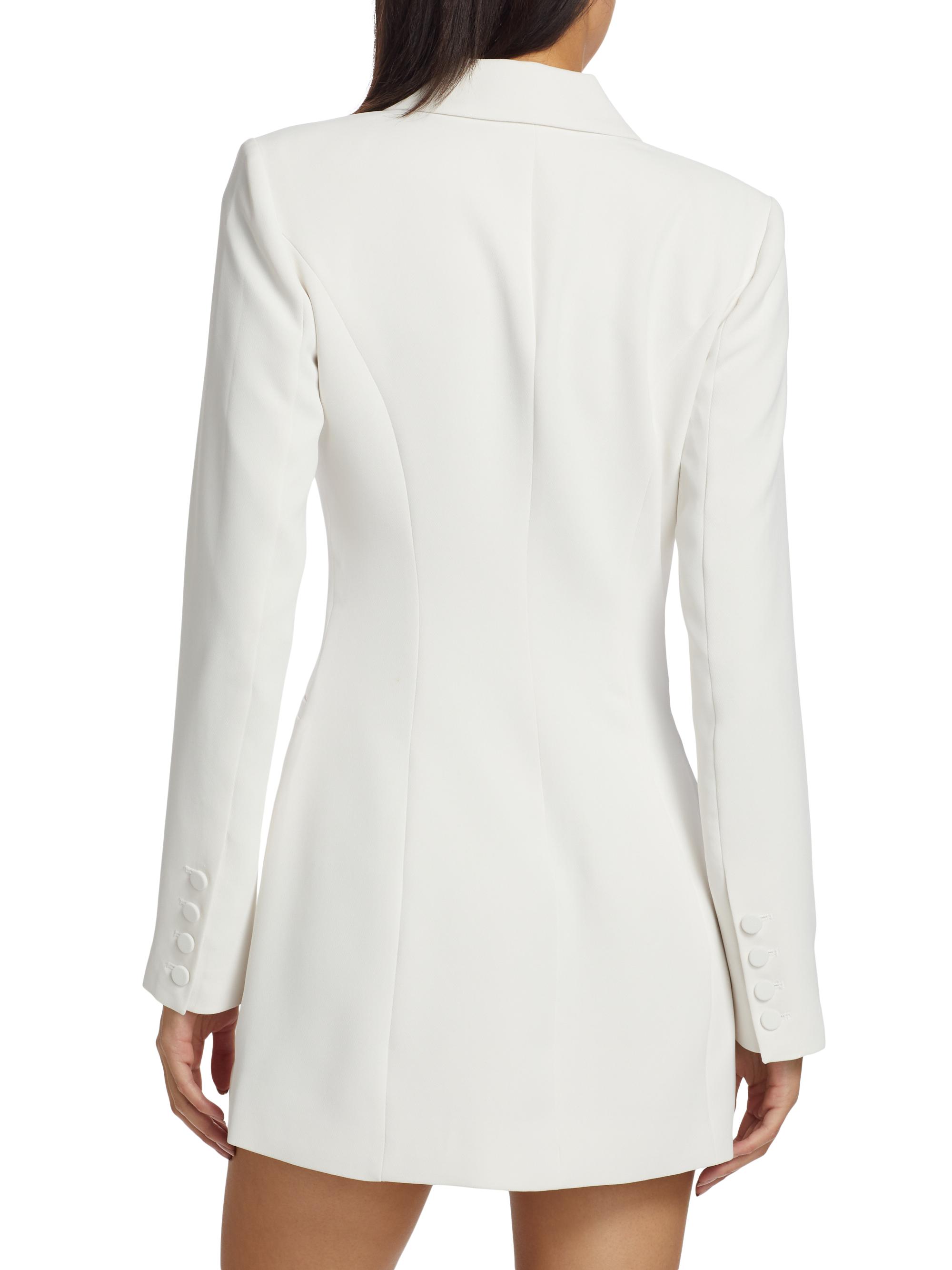 Good American Women's Luxe Suiting Executive Blazer Minidress - Ivory - Size XXXXXL