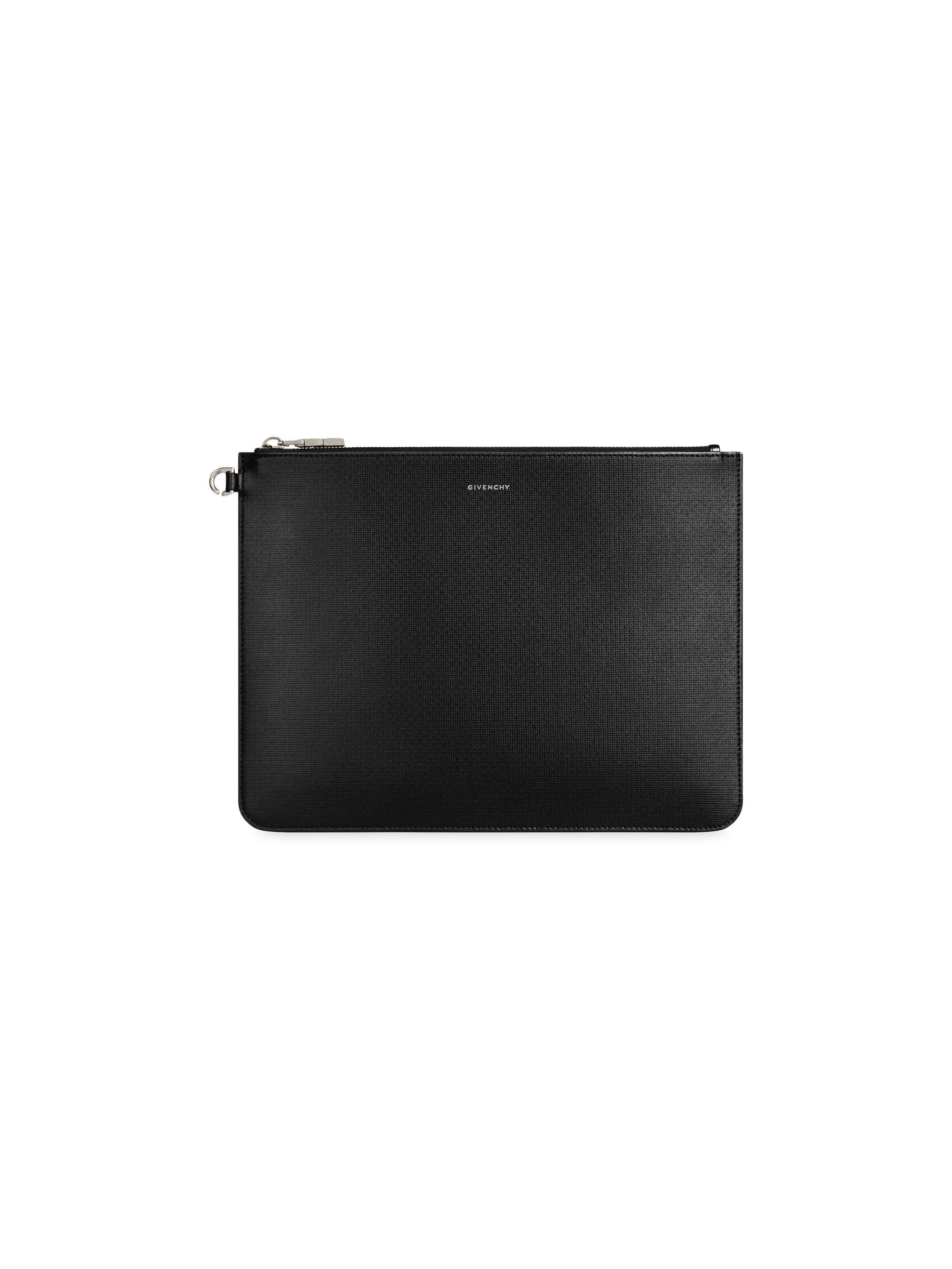 Givenchy Men's  Pouch In 4G Classic Leather - Black