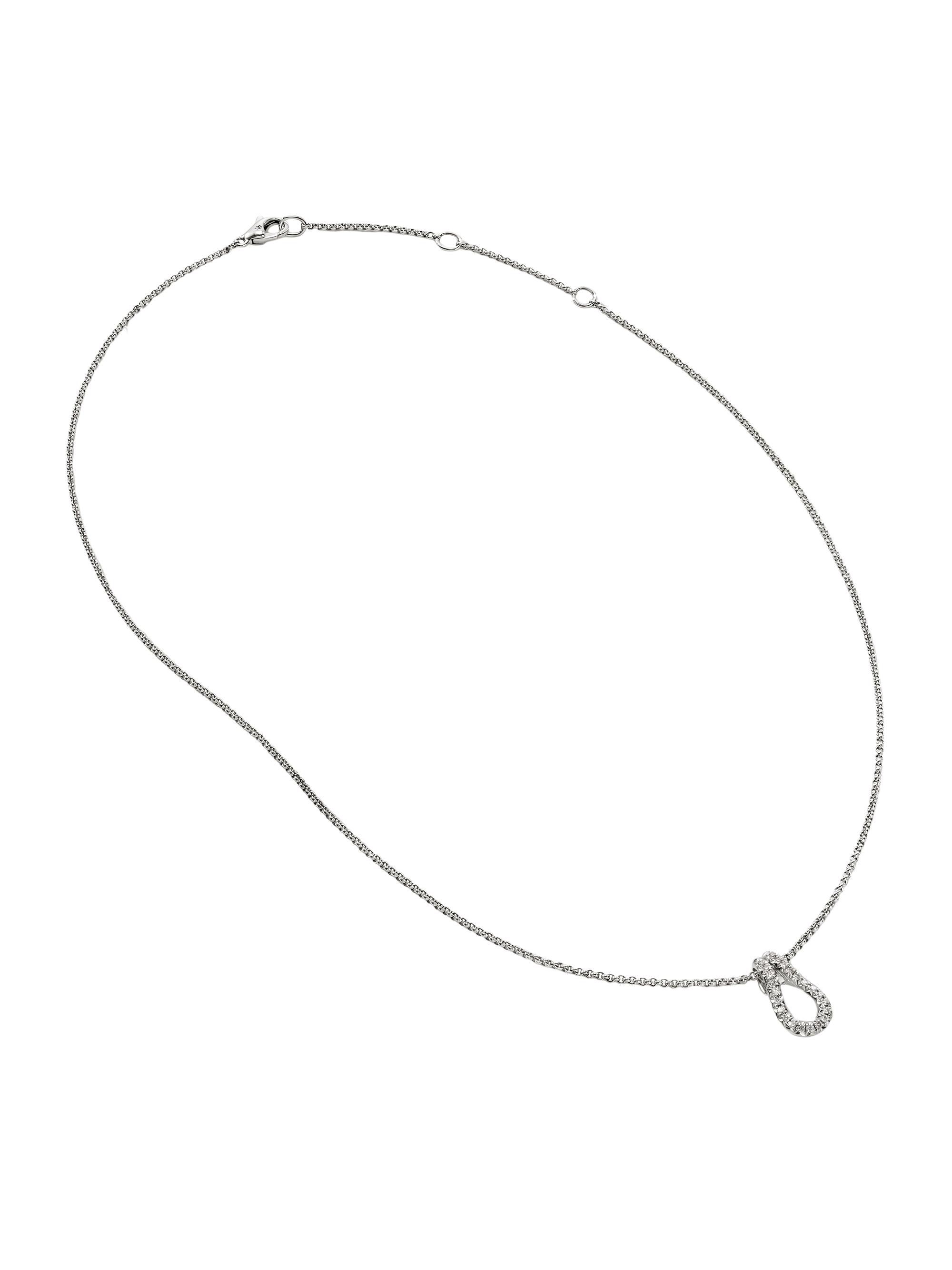 John Hardy Women's Surf Sterling Silver & Diamond Pavé Pendant Necklace - Silver