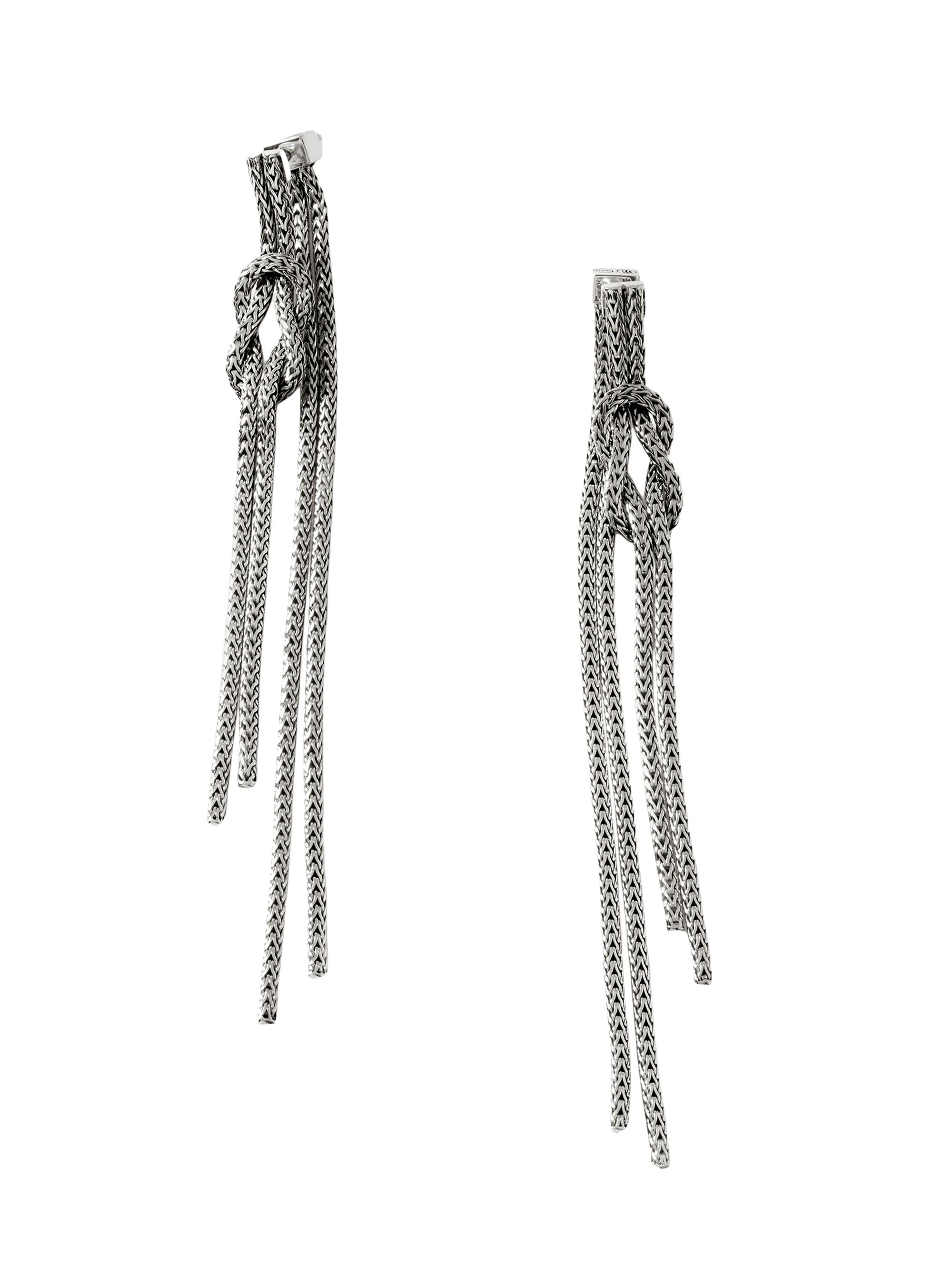 John Hardy Women's Classic Chain Sterling Silver Love Knot Drop Earrings - Silver