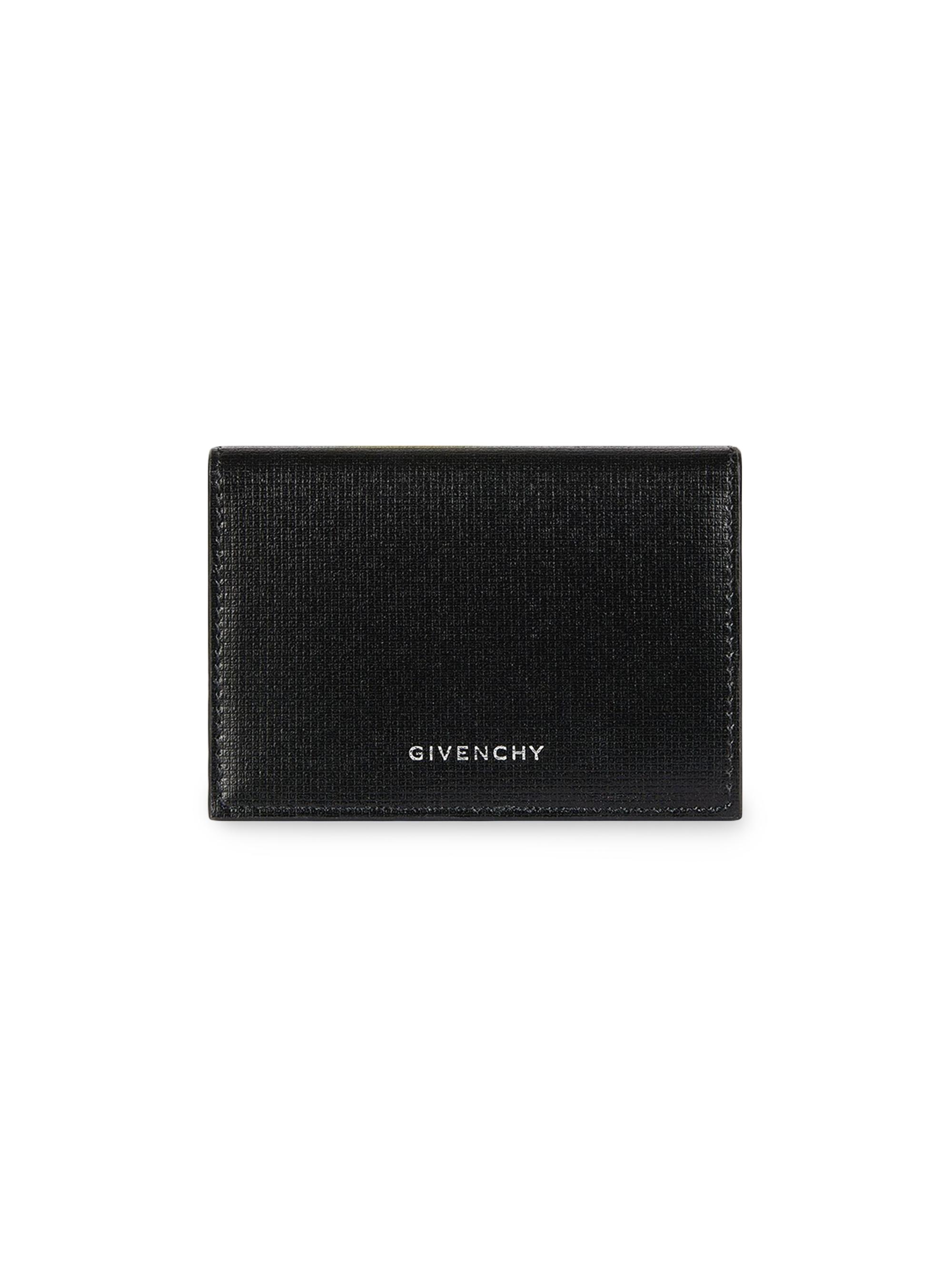 Givenchy Men's Business Card Holder In 4G Classic Leather - Black