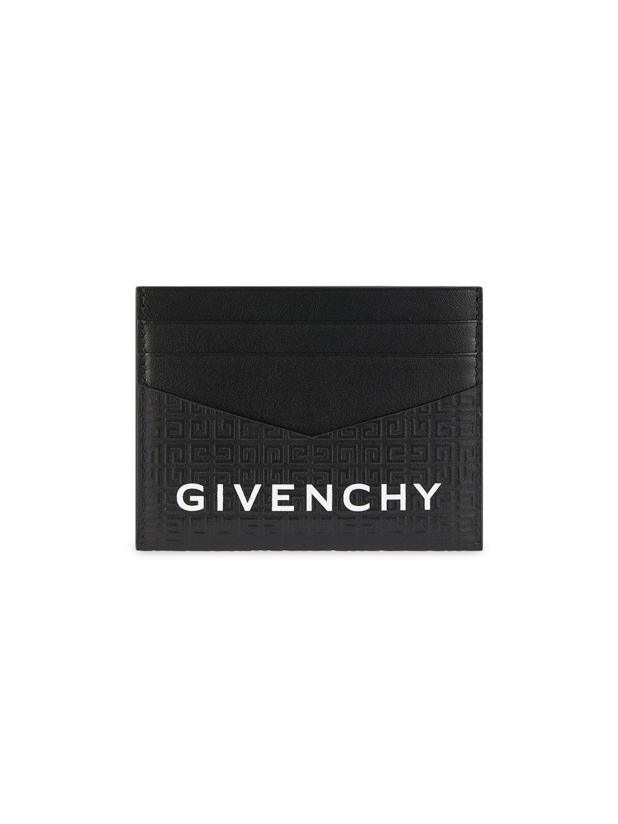 Givenchy Men's Plage Card Holder in Micro 4G Leather - Black
