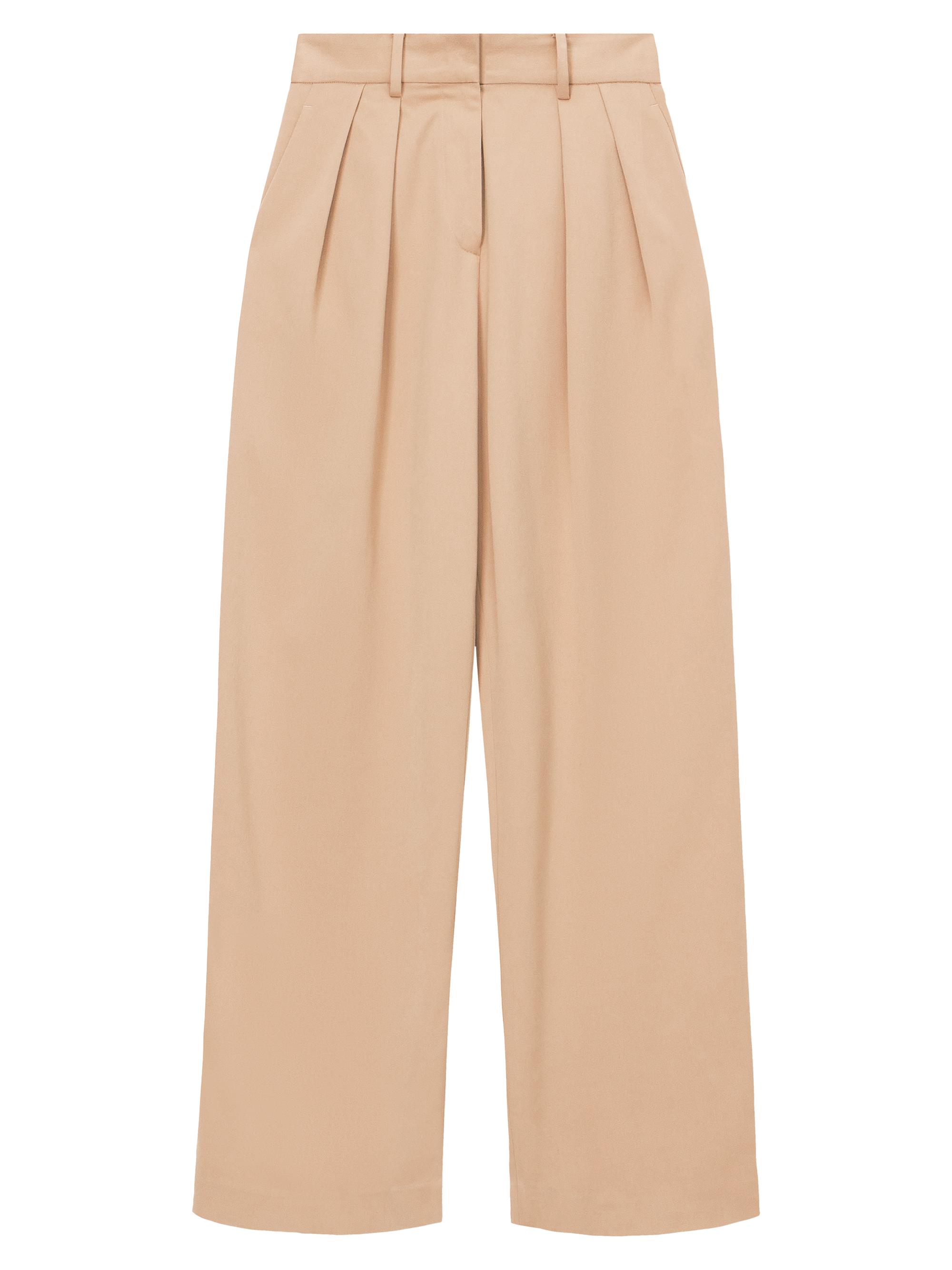 Frame Pleated Cotton Wide-Leg Pants | Saks Fifth Avenue