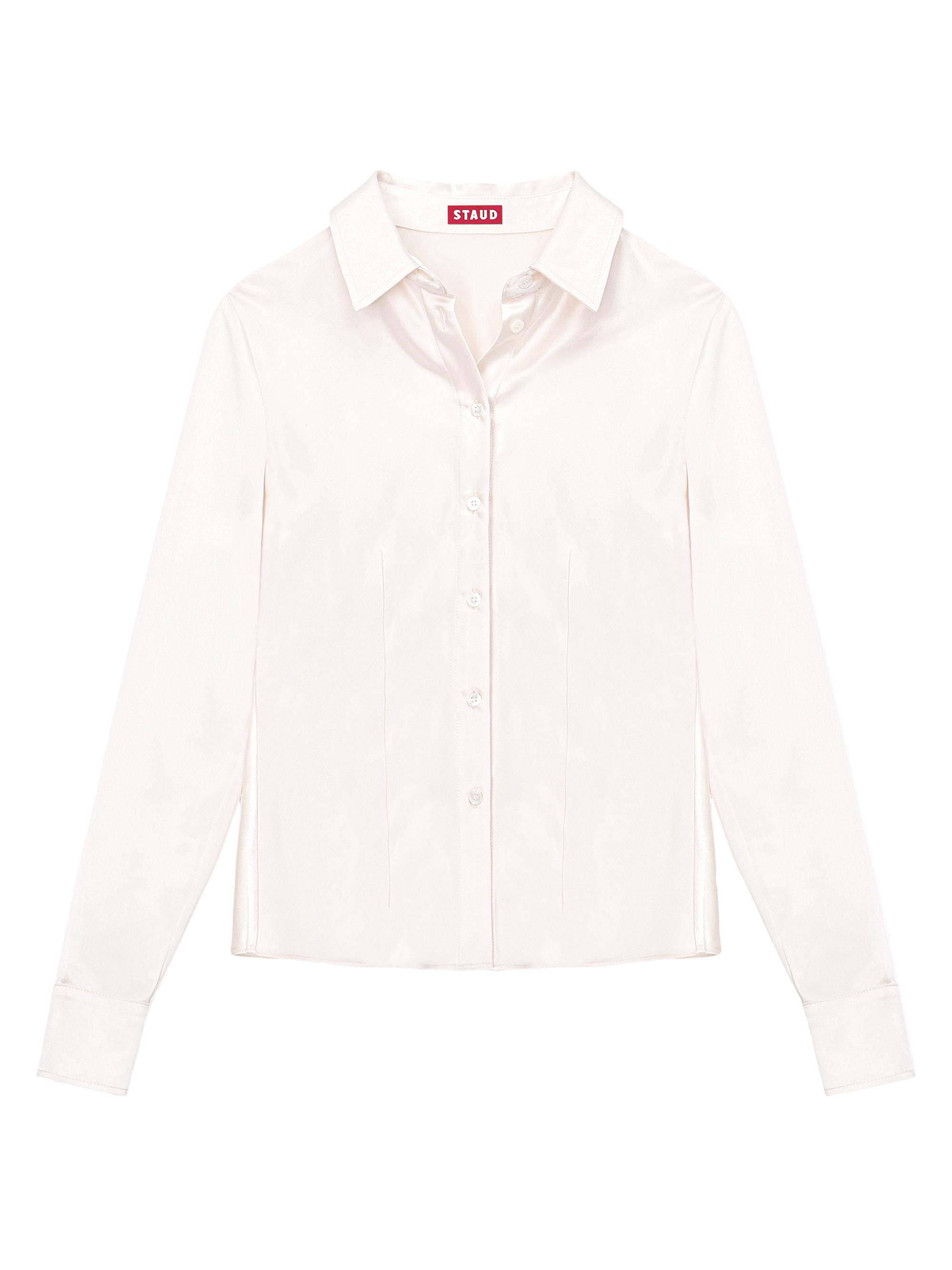 Staud Women's Bogart Satin Shirt -