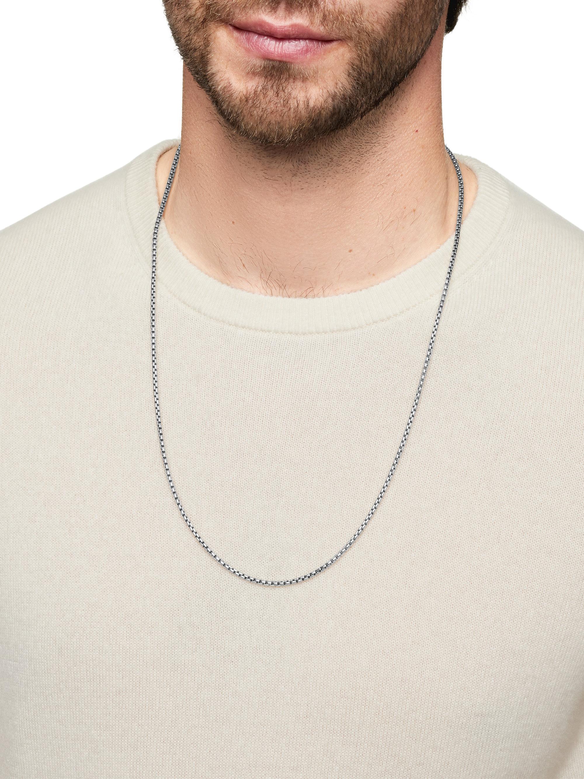 David Yurman Box Chain Necklace in Sterling Silver, 2.7mm | Saks