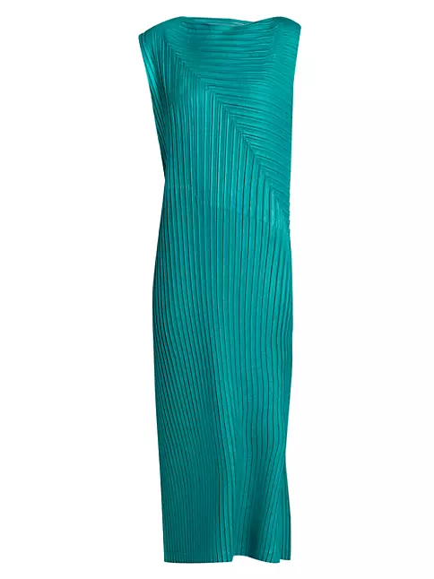 Shop Issey Miyake Angled Pleats Maxi Dress | Saks Fifth Avenue