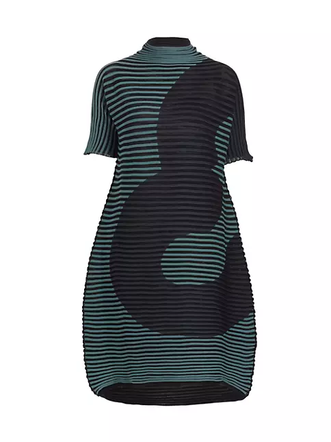 Shop Issey Miyake Stripe Jacquard Knit Midi-Dress | Saks Fifth Avenue