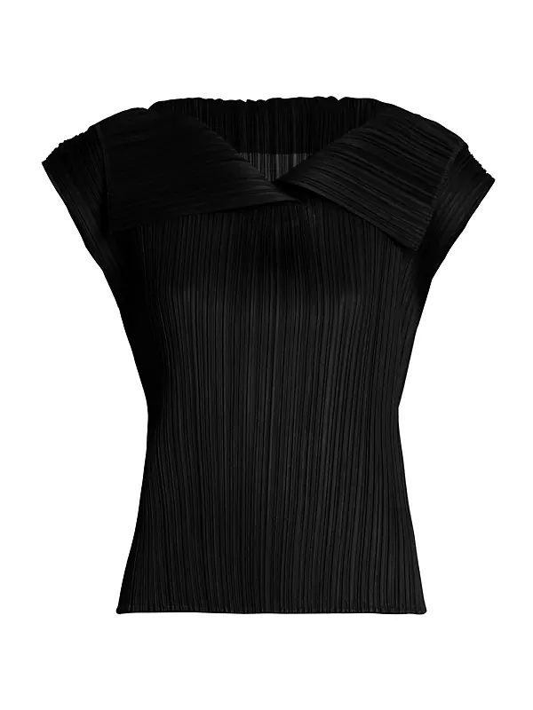 Pleated Foldover Top