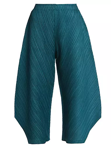 Homme Pliss茅 Issey Miyake Cropped Pleated Trousers