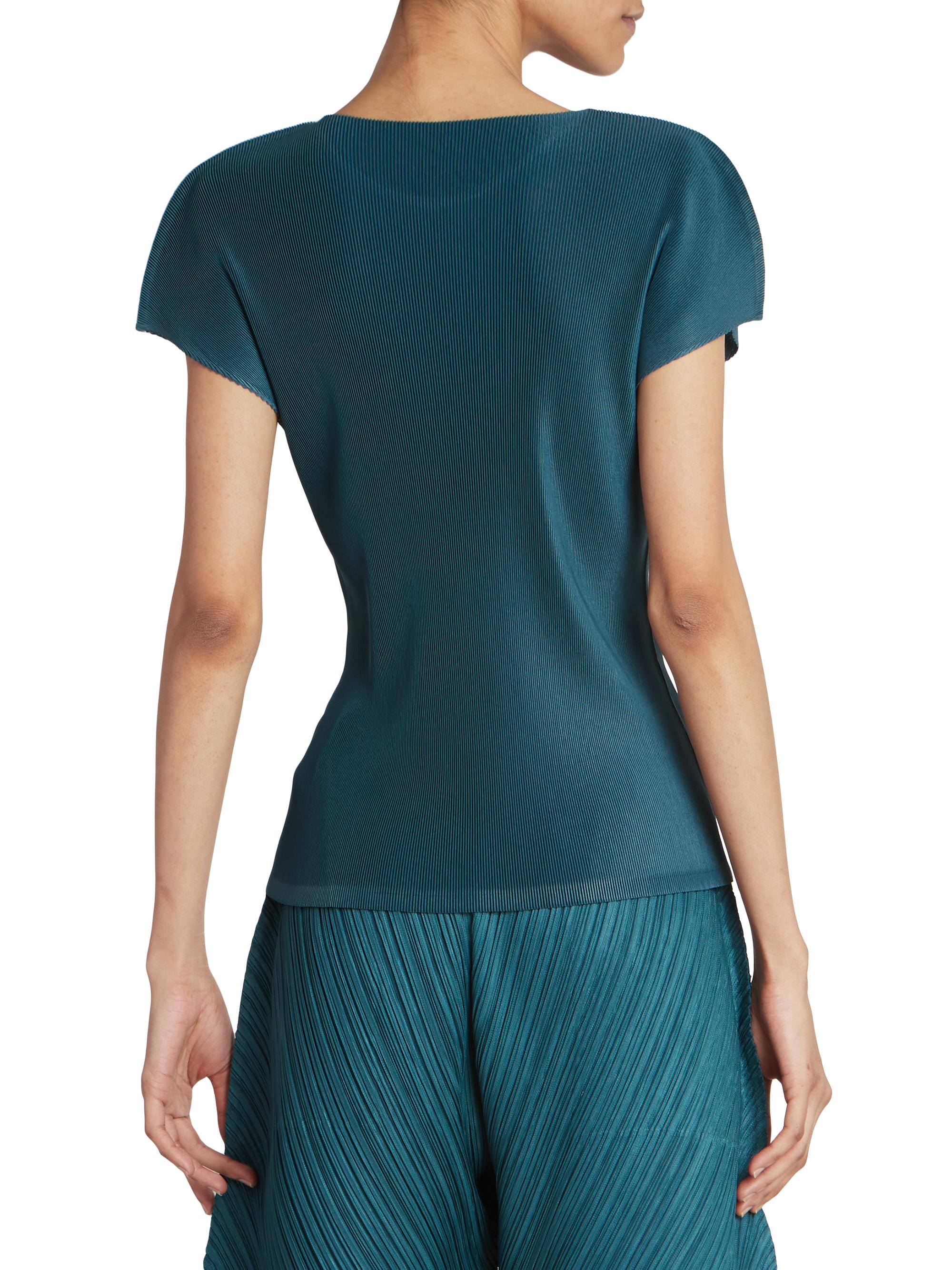 Pleats Please Issey Miyake Mist Pleated Short-Sleeve Top | Saks
