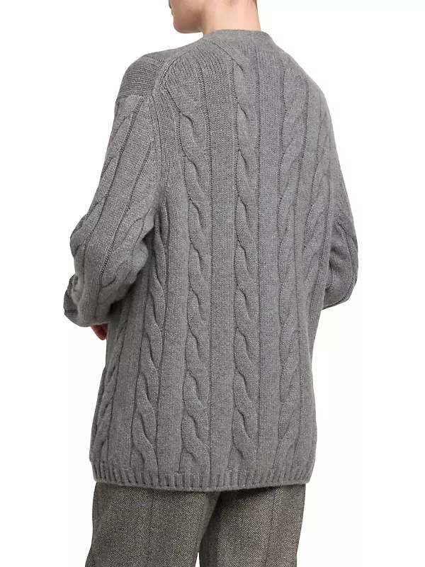 Cable-Knit Cashmere Cardigan