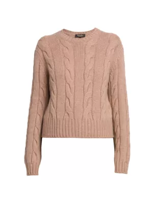 Shop Loro Piana Cable-Knit Cashmere Sweater | Saks Fifth Avenue