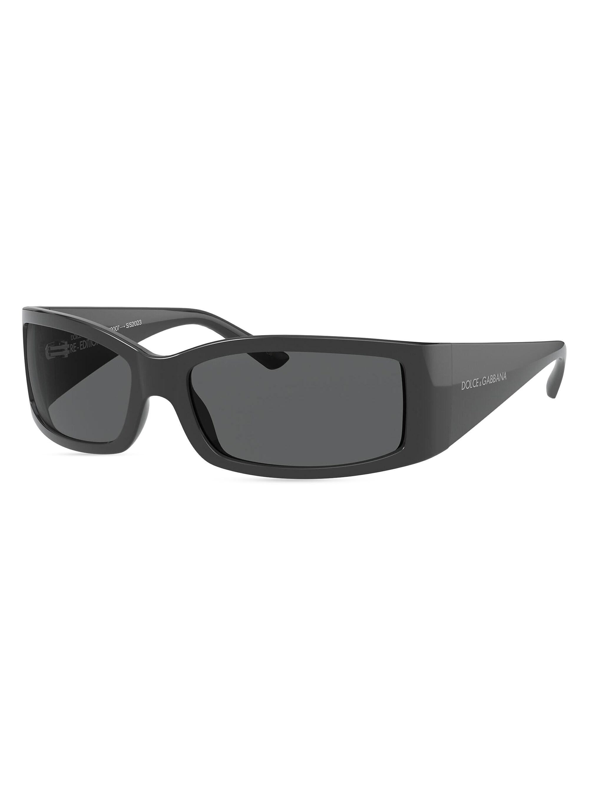 Dolce & Gabbana Men's 61MM Propionate Rectangular Sunglasses - Dark Grey
