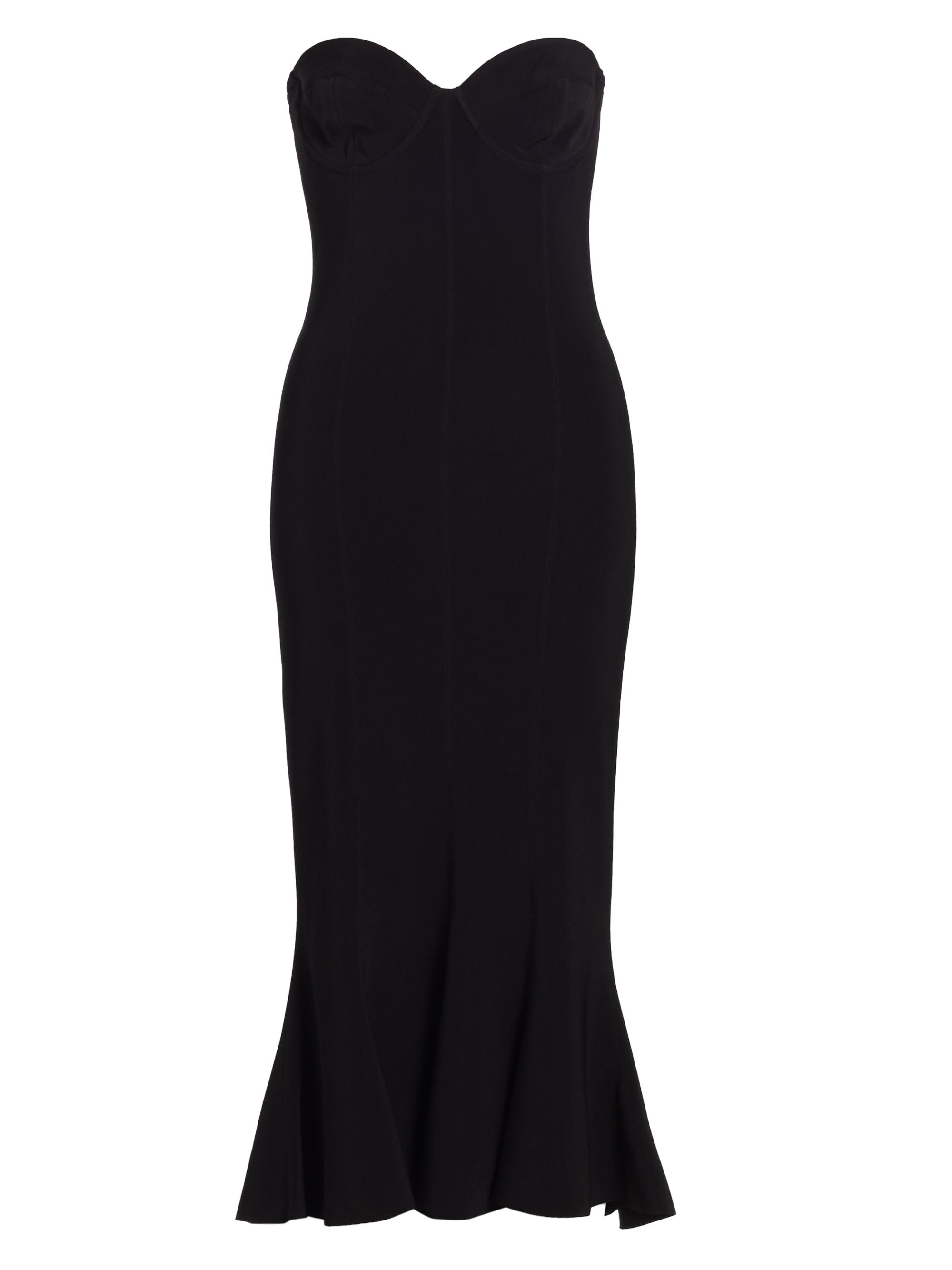 Norma Kamali Women's Strapless Corset Dress - Black