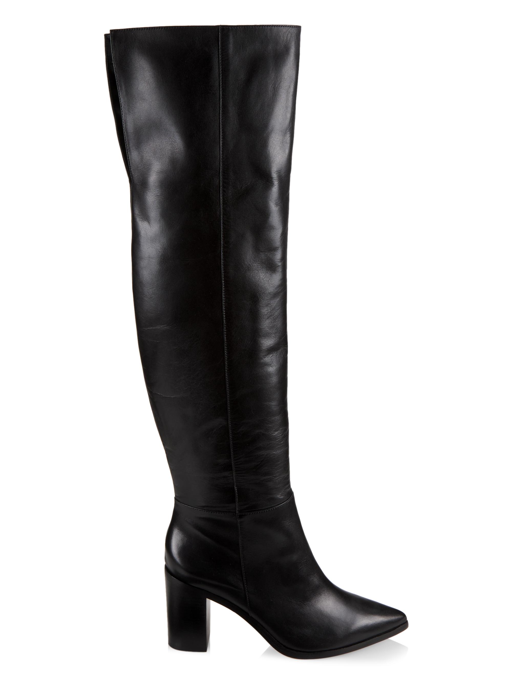 Alexander Wang Throttle 95MM Leather Knee-High Boots | Saks
